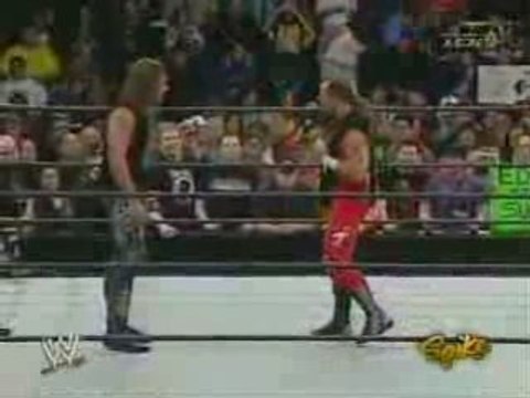 Shawn Michaels and Edge after Royal Rumble