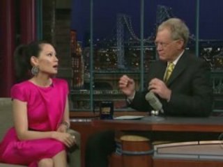Lucy Liu at David Letterman