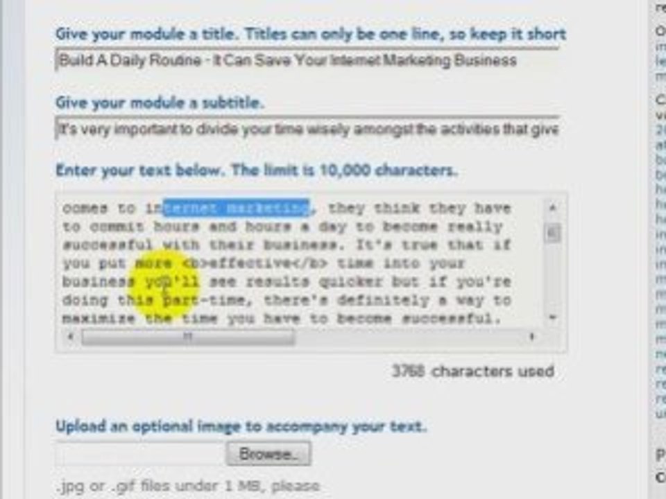 Backlinking and SEO Video Tutorial Part I