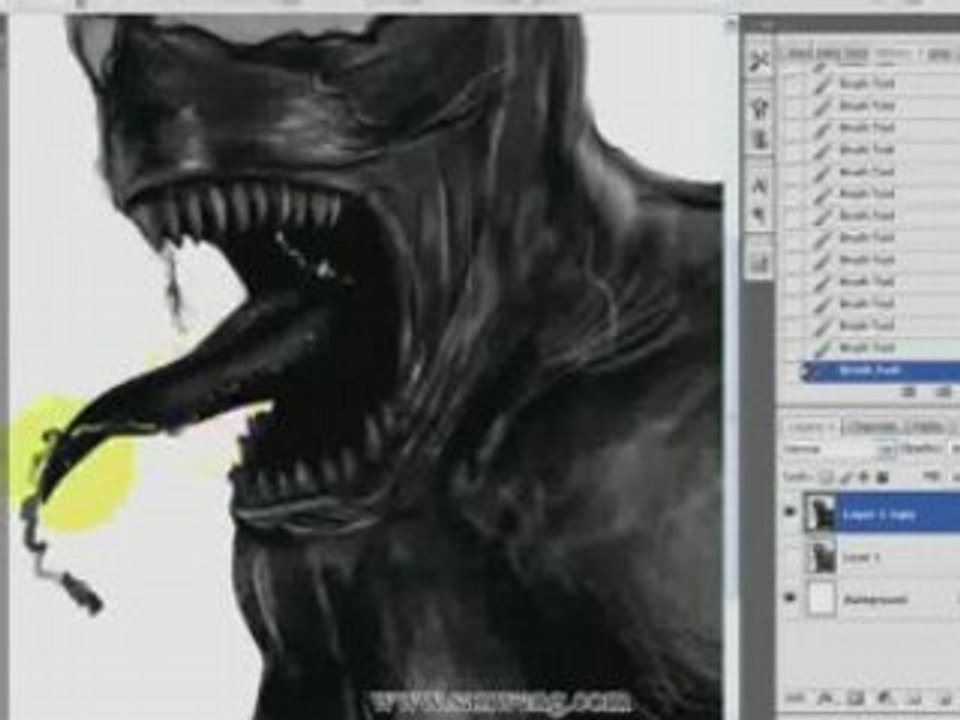 Speed (time lapsed) sketching VENOM of SPIDERMAN