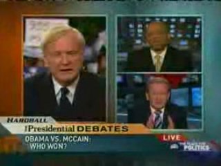 Pat Buchanan Compliments Obama on Debate (Sep 26 2008)