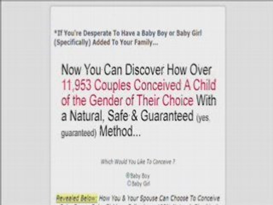 Get Involved With The Gender of Your Baby