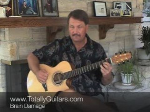 Guitar Lesson- Brain Damage - Pink Floyd
