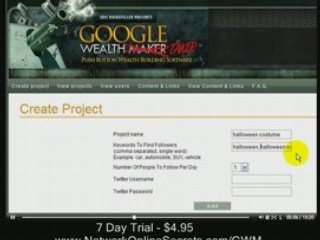 Google Wealth Maker "Behind The Order Button Demo"