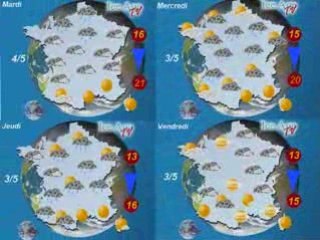 Meteo du Lundi 29 Septembre 2008
