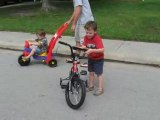 Ethan analyzing his bike....