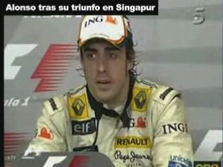 Alonso tras triunfo en F1 Singapur
