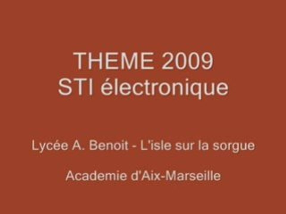 Présentation THEME 2009