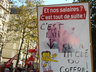 Manifestation - Pour les salaires et les pensions