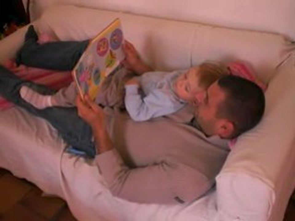 Lecture avec papa