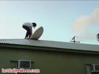 Roof Surfing Gone Awry
