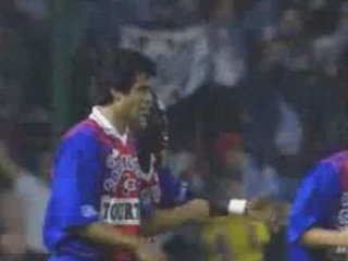 PSG  Auxerre -  93-94 - premier but de weah