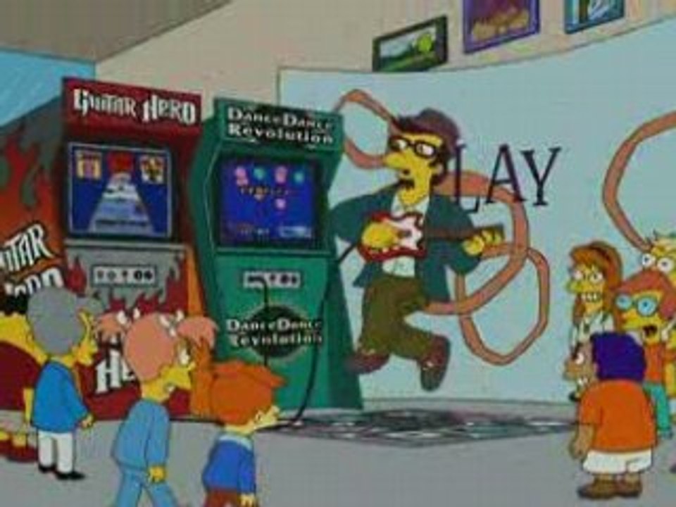 Guitar Hero et DDR vu dans les Simpsons