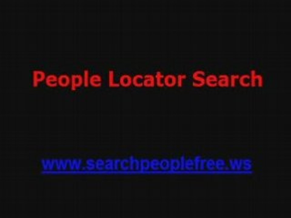 People Locator Search