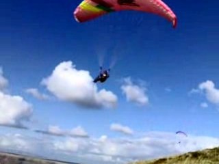 Steven 'Sky' Walker paragliding NW Bwlch face