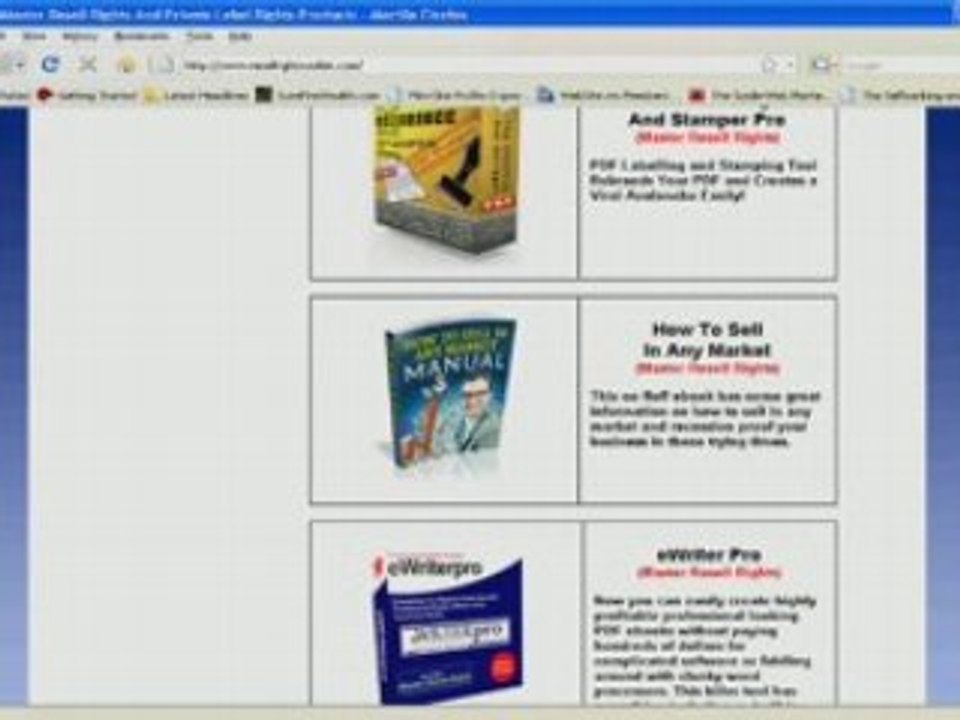 Free Master Resell Rights And Private Label Rights Products