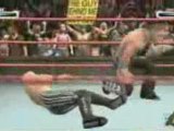Shawn Michaels hits the Sweet Chin Music on Chris Jericho
