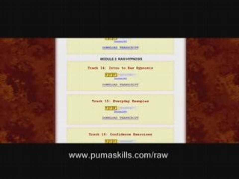 Inside Raw Hypnosis, Conversational Hypnosis for Power