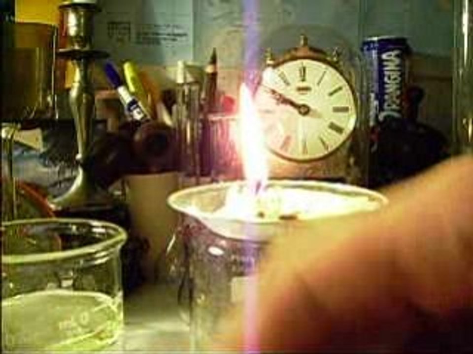 Combustion de la poudre de fer