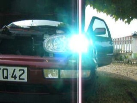 Feux xenon 6000K en H7 sur golf III