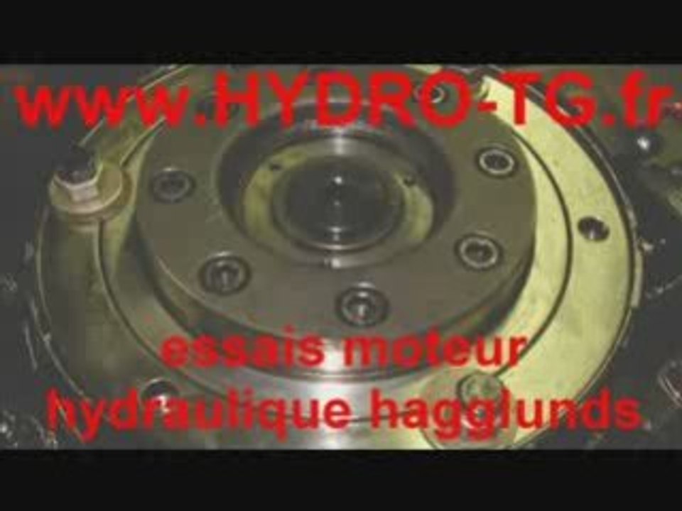 Essais moteur hydraulique hagglunds denison