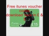 FREE ITUNES vouchers codes here