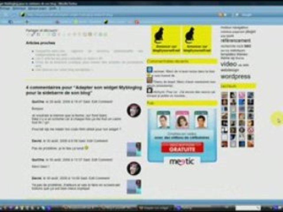Customiser son widget mybloglog