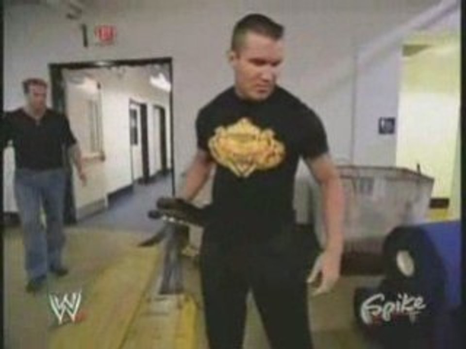 Orton Attacks Mick Foley - Backstage