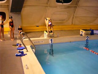 entraînement des nageurs caudrésiens, Coralie Delabre