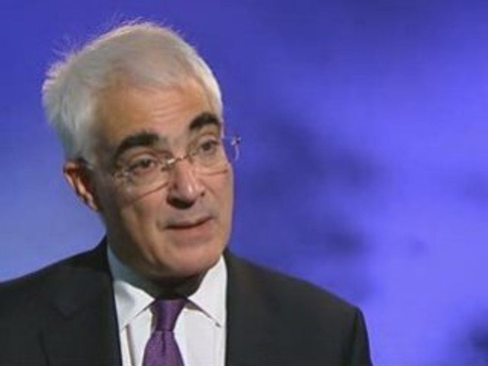 Chancellor Alistair Darling announces rescue package