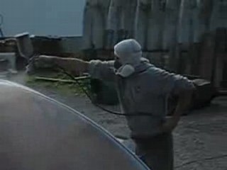 09/07/07 Umbrella Bus Shelter Construction Progress, Clip 3.