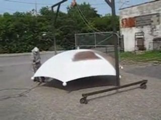 09/07/07 Umbrella Bus Shelter Construction Progress, Step 4.