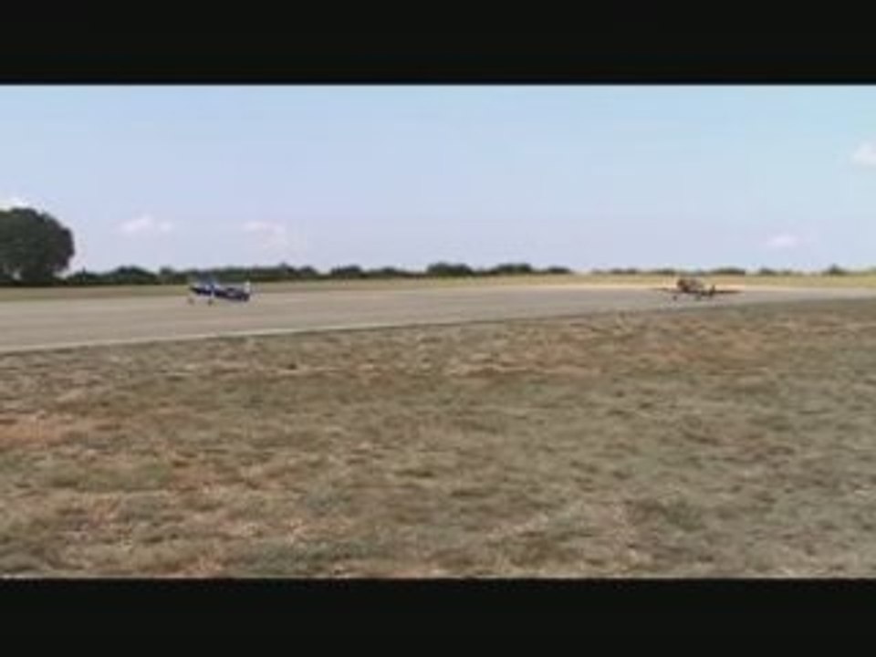 Bearcat F8F et T6 Texan RC vol patrouille MACAP