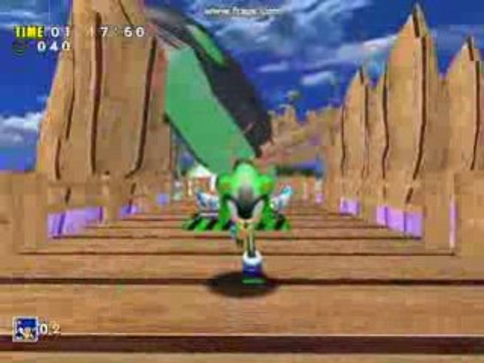 Sonic hack mon new ashura et la Green Hill Beach