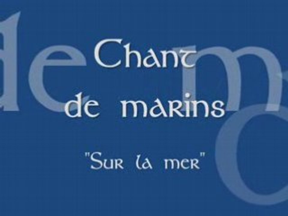 De sur la mer