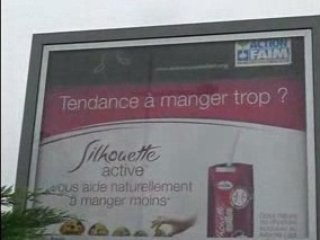 pub jumelée action contre la faim / silhouette