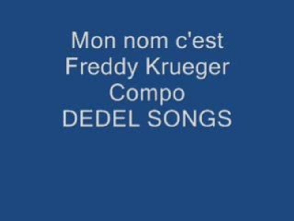 Mon nom c'est Freddy Krueger
