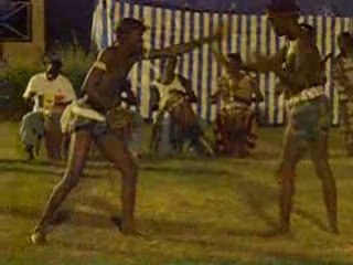 démonstration de lutte sénégalaise