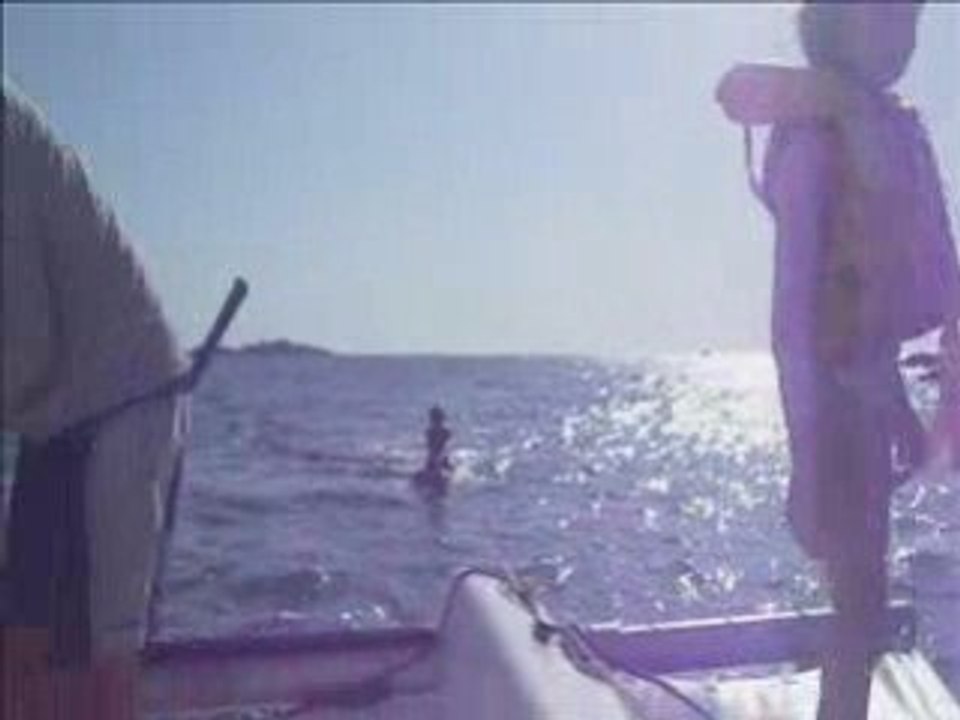 extrait- ski nautique sous voile, premier essai