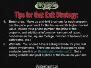 Having an Exit Strategy for that Pre Foreclosure