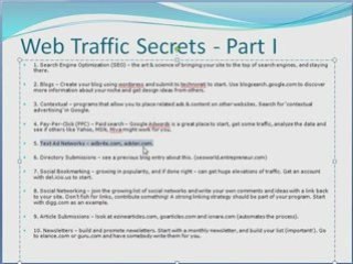 Instant Website Traffic Secrets For Your Business