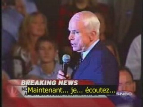 Quand McCain défend Obama: ce n'est pas un arabe (VOSTF)