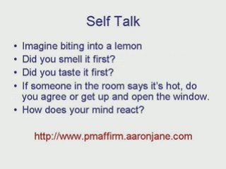 Visualizations and self talk