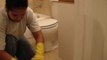 How To Clean Bathroom Floors with rag - cleaning Florida