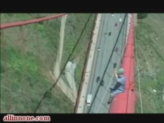 Guy Dangles From Golden Gate Bridge