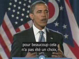 13/10 - Obama: "c'était l'ère de l'argent facile" (VOSTF)