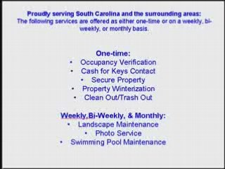 #1 REO Management Services Charleston South Carolina