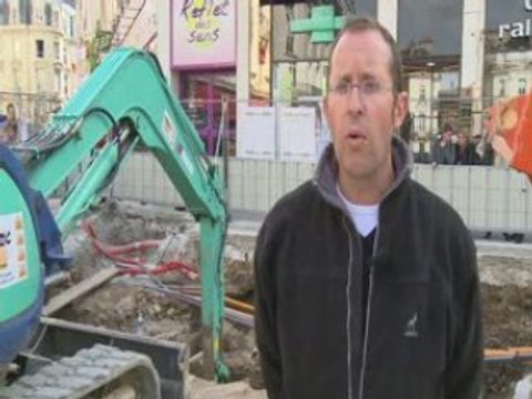 Sarcophages fouilles tramway angers