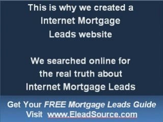 Internet Mortgage Leads