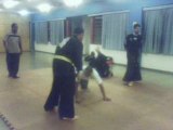 Treinando defesa de faca HapKIDo